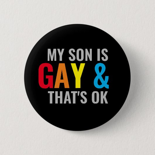 Gay Son Ronde Button 5,7 Cm (Voorkant)
