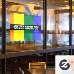 Gay Support voor ons bedrijf discrimineert niet Raamsticker