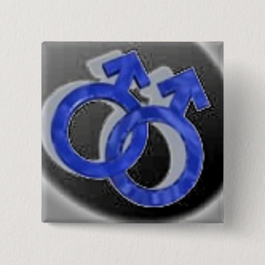 Gay-Symbolen zwart Vierkante Button 5,1 Cm (Voorkant)