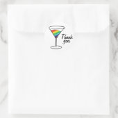 Gay-tini dank je ronde sticker (Tas)