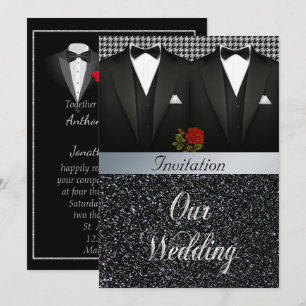 Gay Tuxedo bruiloft uitnodiging