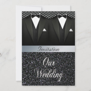 Gay Tuxedo bruiloft uitnodiging