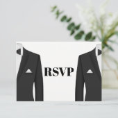 Gay Tuxedo Faire-part de mariage RSVP (Debout devant)