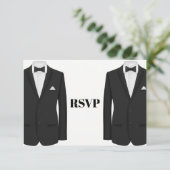 Gay Tuxedo Faire-part de mariage RSVP (Debout devant)