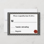 Gay Tuxedo Wedding Invitation RSVP (Achterkant)