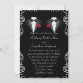 Gay Tuxedo Wedding Uitnodiging (Achterkant)