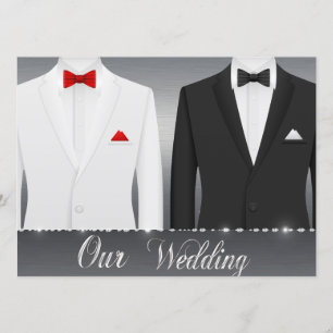 Gay Tuxedo Wedding Uitnodiging