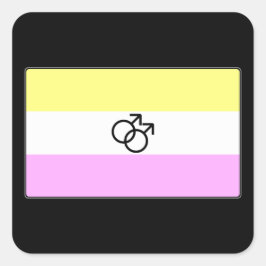 Gay Twink Pride Flag Vierkante Sticker