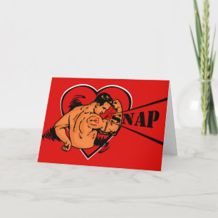Gay Valentijnsdag, SNAP, Retro Muscle Man, Ketting Feestdagen Kaart