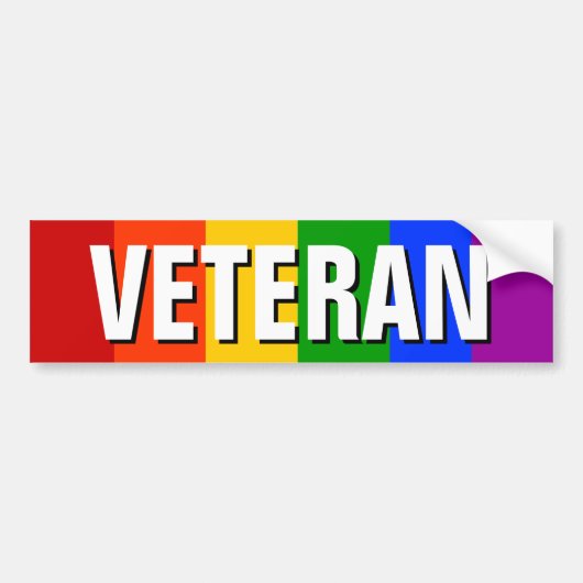 GAY VETERAN BUMPERSTICKER (Voorkant)