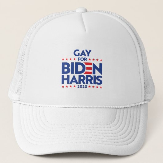 GAY VOOR BIDEN HARRIS TRUCKER PET (Voorkant)