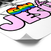 Gay voor Jesus Rainbow Poster (Hoek)