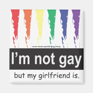 Gay Vriendin Magnet Square Magneet