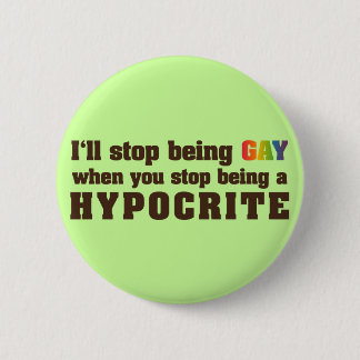 Gay Vs. Hypocriet Ronde Button 5,7 Cm