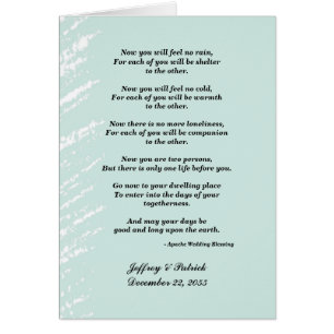 Gay Wedding, Apache Blessing, Blue Green