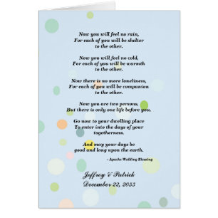 Gay Wedding, Apache Blessing, Blue met Stippen