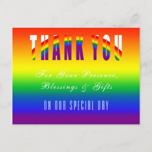 Gay Wedding Bedankt LGBT Gay Pride Party Briefkaart
