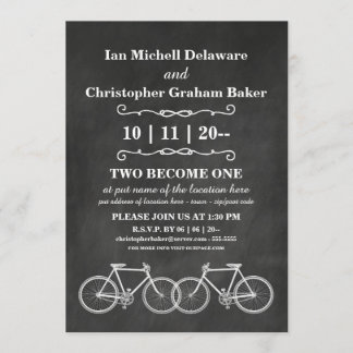 Gay Wedding - Chalk Board - Fietsen Kaart