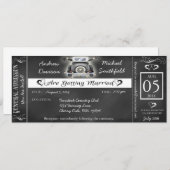 Gay Wedding Chalkboard Ticket Style Uitnodiging (Voorkant / Achterkant)