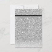 Gay Wedding Double Bow Stropdassen Silver Glitter RSVP Kaartje (Achterkant)