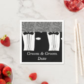 Gay Wedding Grooms Paper Napkins Servet (Insitu)