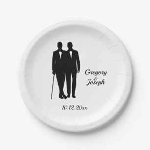 Gay Wedding Grooms Papieren Bordje