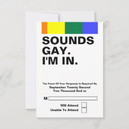 Gay Wedding klinkt gay in RSVP