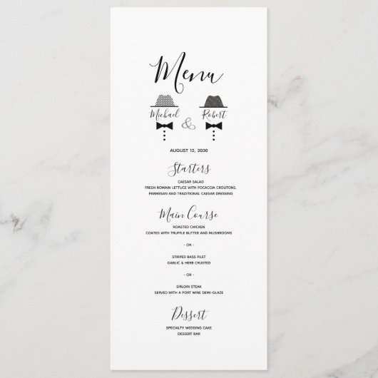 Gay Wedding Menu (Voorkant)