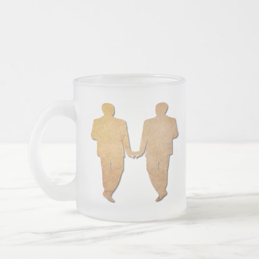 Gay Wedding Papier Groom Mok van glas (Links)