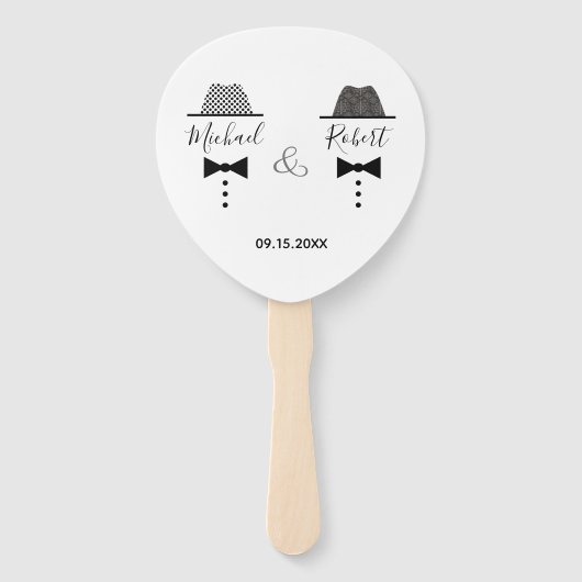 Gay Wedding Programma Handwaaier (Voorkant)