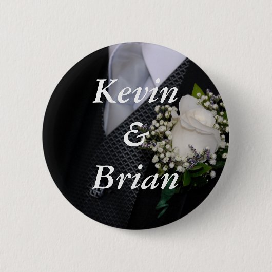 Gay Wedding Ronde Button 5,7 Cm (Voorkant)
