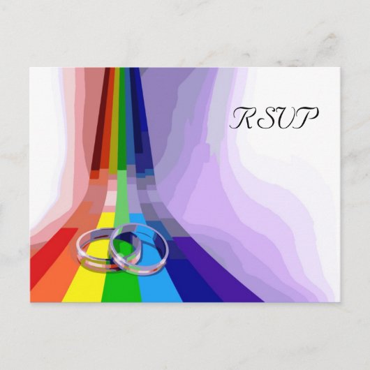 Gay Wedding RSVP Uitnodiging Briefkaart (Voorkant)