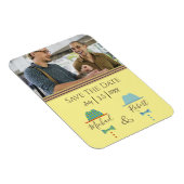 Gay Wedding sparen de Datum Uitnodiging Magneet (Rechterzijde)