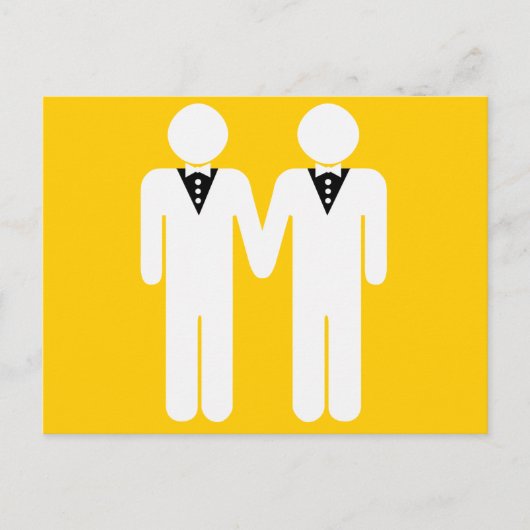 GAY WEDDING TOPPER BRIEFKAART (Voorkant)