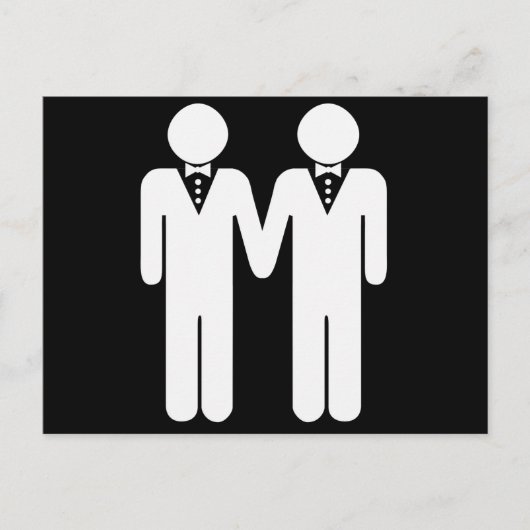 GAY WEDDING TOPPER BRIEFKAART (Voorkant)