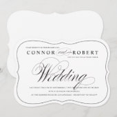 Gay Wedding Uitnodiging zwart-wit (Voorkant / Achterkant)