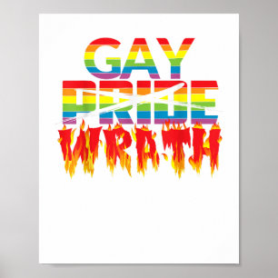 Gay Wrath niet Gay Pride - juli viering t Shirt Poster