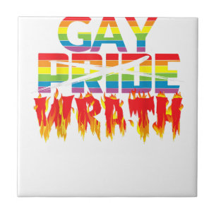 Gay Wrath niet Gay Pride - juli viering t Shirt Tegeltje