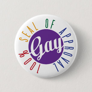 Gay-zegel van de Button van goedkeuring
