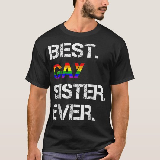 Gay zuster LGBTQ Lesbisch zuster Gift T-shirt (Voorkant)