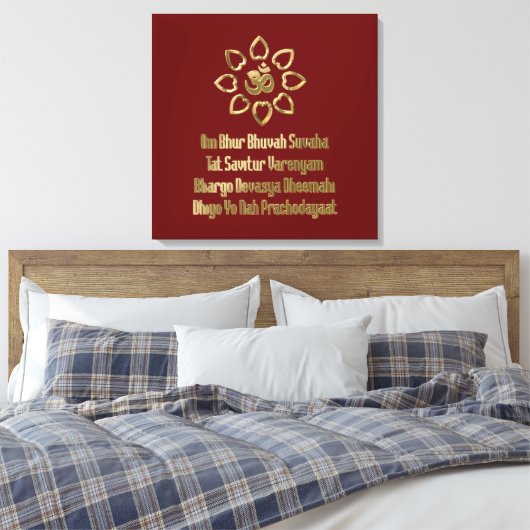 Gayatri mantra canvas afdruk (Insitu (Slaapkamer))