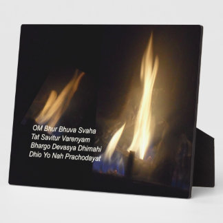 Gayatri Mantra Prayer Om / Aum Bur Bhuvah, Plaque Fotoplaat
