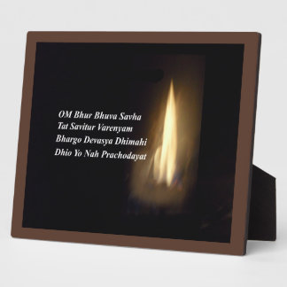 Gayatri Mantra Prayer Om Bur Bhuvah, Plaque Fotoplaat