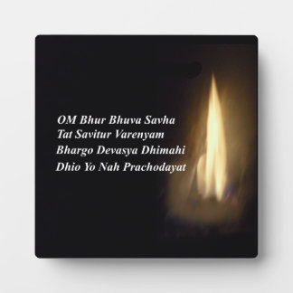 Gayatri Mantra Prière Om / Aum Bhur Bhuvah, Plaque