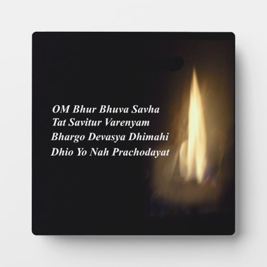 Gayatri Mantra Prière Om / Aum Bhur Bhuvah, Plaque (Devant)