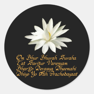 Gayatri mantra ronde sticker