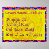 Gayatri n OM Mantra door Naveen Joshi Poster (Voorkant)