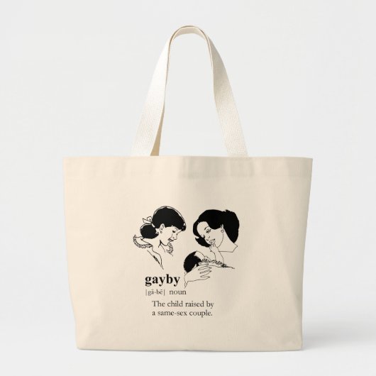 GAYBY (Lesbisch) Grote Tote Bag (Voorkant)