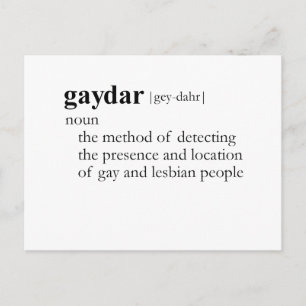 GAYDAR (definitie) Briefkaart