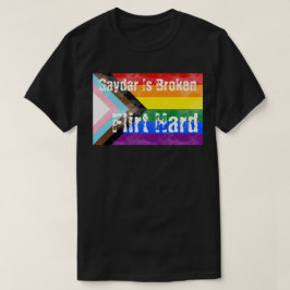 Gaydar is een gebroken vlinder met harde trots t-shirt